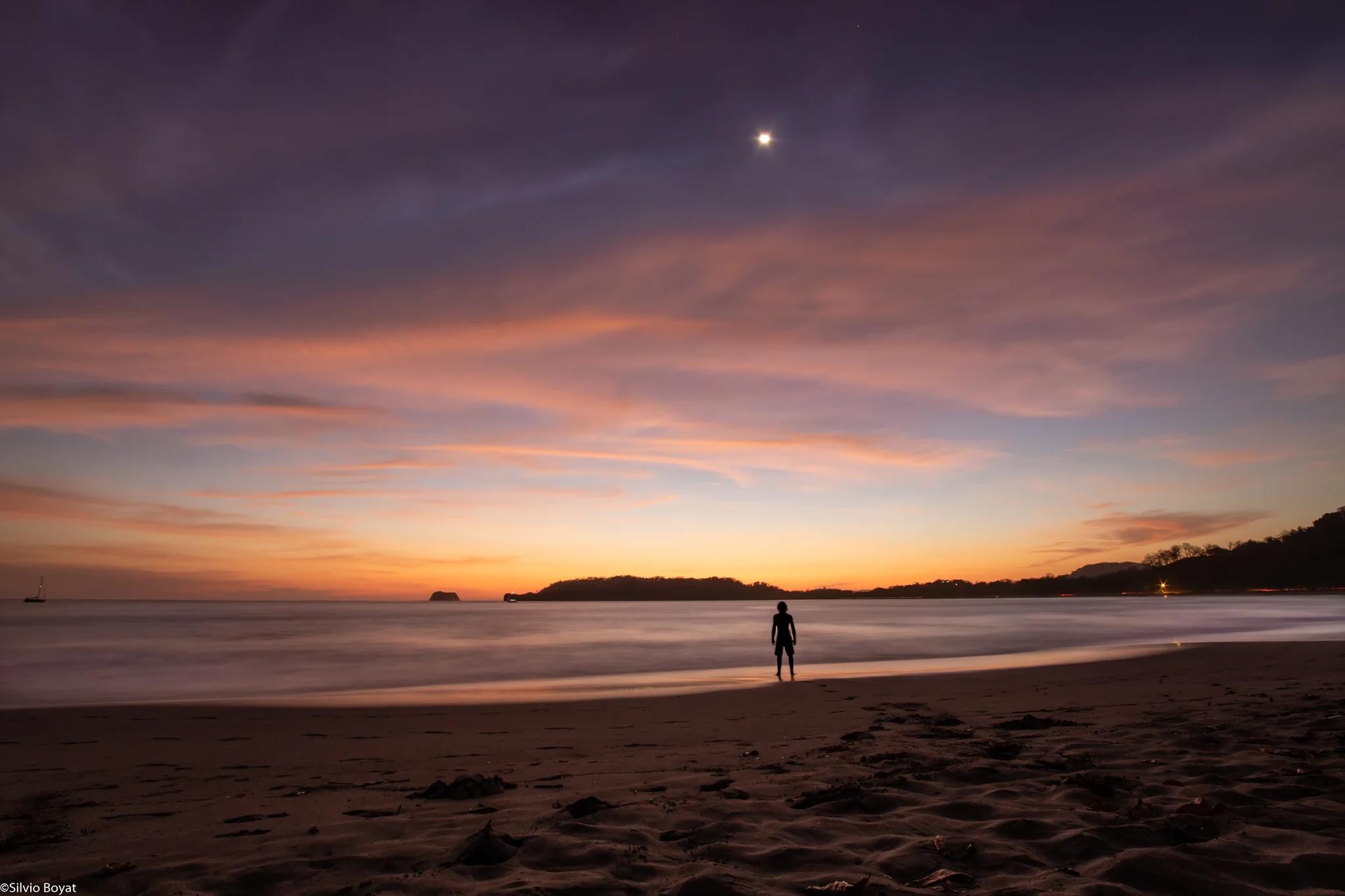 Crépuscule plage carrillo